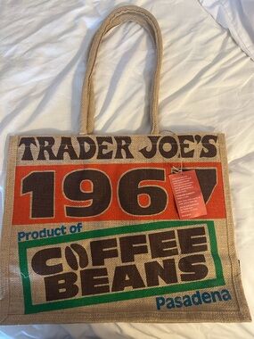Trader Joe's "Coffee Beans" Jute Tote Bag